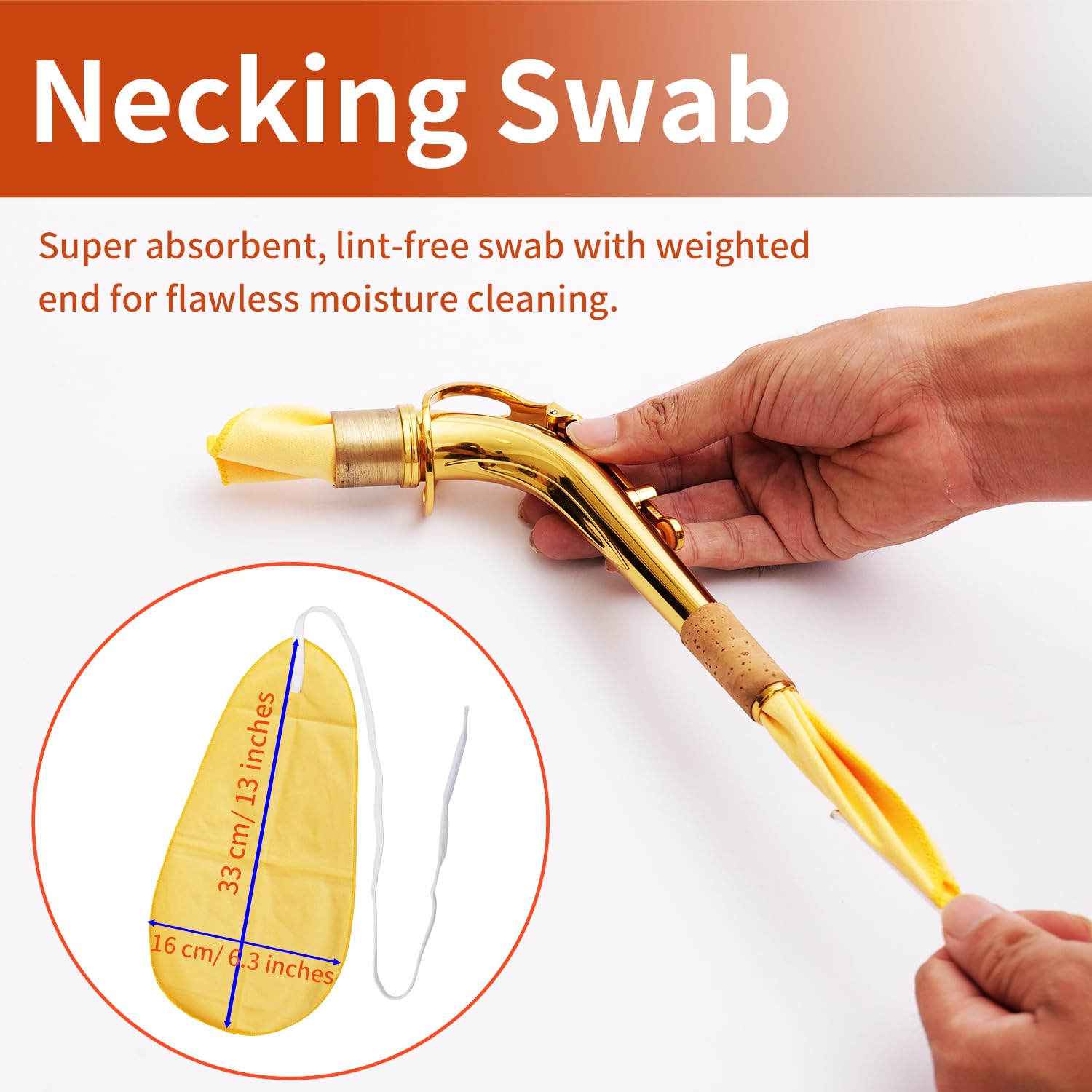 Nan Yante Saxophone Cleaning Care Kit:Cleaning Swab+Necking Swab+Key Oil+Cork Grease+Mouthpiece/Dust Brush+Thumb Rest+Mouthpiece